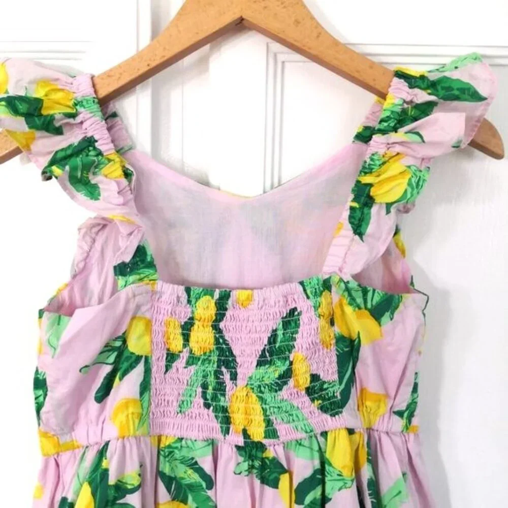 Crew Cuts Girls' Lemon Dress And Sleeveless Tie-front Button-up Top Set- 2 Piece - Picture 6 of 11